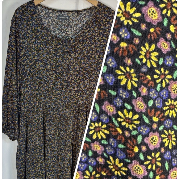 Toad&Co Dresses & Skirts - Toad&Co Manzana Tiered Dress, 100% Organic Cotton Multicolor Floral POCKETS midi